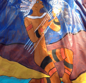 Native American Collaborative Inter-tribal Parachute (via On the Road for Climate Action)