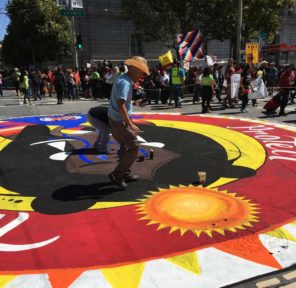 San Francisco Climate March Mural at City Hall (C)