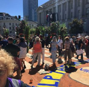 San Francisco Climate March Mural at City Hall (B)