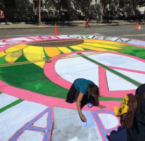 San Francisco Climate March Mural at City Hall (C)