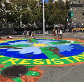 San Francisco Climate March Mural at City Hall (A)