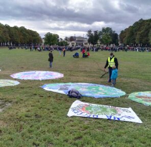 Earth Day Climate Strikes and Parachute Displays (10 Parachutes)